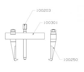 EXTRACTOR FORZA 2 PATAS 80X125